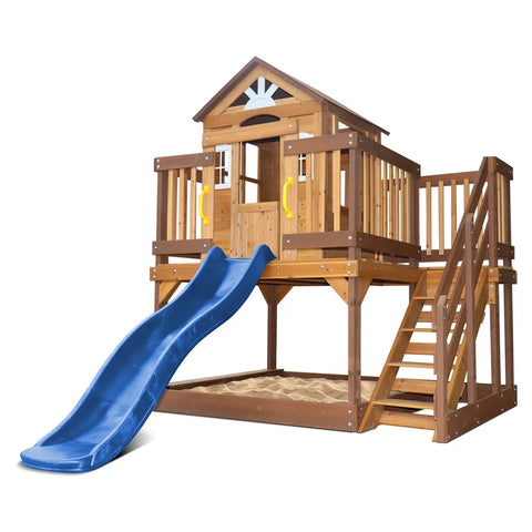 Lifespan Kids Play Houses Silverton Cubby House with 1.8m Blue Slide - Lifespan Kids 9347166085351 LKPC-SILVT-BU Buy online: Silverton Cubby House with 1.8m Blue Slide- Lifespan Kids Happy Active Kids Australia