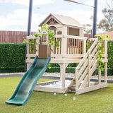 Silverton Cubby House with 1.8m Green Slide - Lifespan Kids