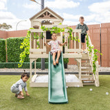 Silverton Cubby House with 1.8m Green Slide - Lifespan Kids