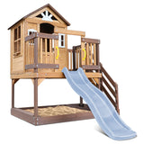 Silverton Cubby House with 1.8m Pastel Blue Slide - Lifespan Kids
