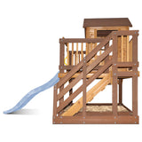 Silverton Cubby House with 1.8m Pastel Blue Slide - Lifespan Kids