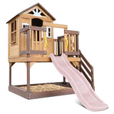 Silverton Cubby House with 1.8m Pastel Pink Slide - Lifespan Kids