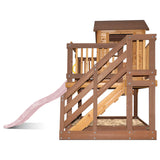 Silverton Cubby House with 1.8m Pastel Pink Slide - Lifespan Kids