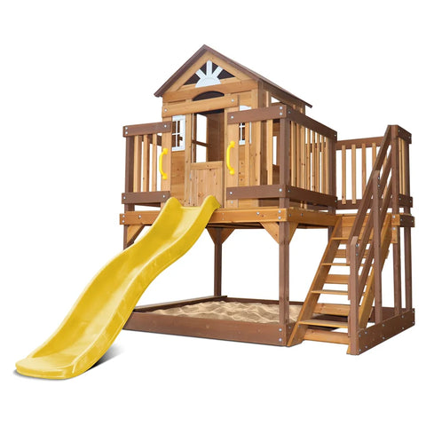 Lifespan Kids Play Houses Silverton Cubby House with 1.8m Yellow Slide - Lifespan Kids 9347166085375 LKPC-SILVT-YL Buy online: Silverton Cubby House with 1.8m Yellow Slide- Lifespan Kids Happy Active Kids Australia