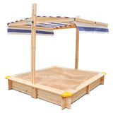 Lifespan Kids Sandpits Joey Wooden Sandpit with Blue Shade Canopy - Lifespan Kids 9347166072917 LKSP-JOEY Buy online: Joey Wooden Sandpit with Blue Sun Shade Canopy  Happy Active Kids Australia