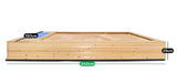 Mighty Wooden Rectangular Sandpit with Timber Cover - Lifespan Kids