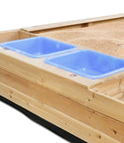 Mighty Wooden Rectangular Sandpit with Timber Cover - Lifespan Kids