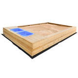 Mighty Wooden Rectangular Sandpit with Timber Cover - Lifespan Kids