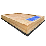 Mighty Wooden Rectangular Sandpit with Timber Cover - Lifespan Kids