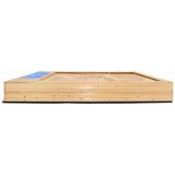 Mighty Wooden Rectangular Sandpit with Timber Cover - Lifespan Kids