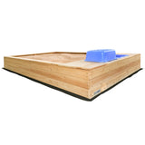 Mighty Wooden Rectangular Sandpit with Timber Cover - Lifespan Kids