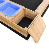Mighty Wooden Rectangular Sandpit with Timber Cover - Lifespan Kids