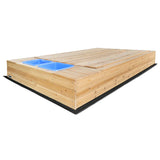 Mighty Wooden Rectangular Sandpit with Timber Cover - Lifespan Kids