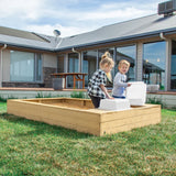 Lifespan Kids Sandpits Mighty Wooden Rectangular Sandpit with Timber Cover - Lifespan Kids - OUT OF STOCK eta mid-late Nov (preorder available now) 9347166076151 LKSP-MIGHTY-B Mighty Wooden Rectangular Sandpit with Timber Cover - Lifespan Kids  Happy Active Kids Australia