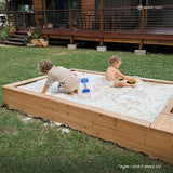 Lifespan Kids Sandpits Mighty Wooden Rectangular Sandpit with Timber Cover - Lifespan Kids - OUT OF STOCK eta mid-late Nov (preorder available now) 9347166076151 LKSP-MIGHTY-B Mighty Wooden Rectangular Sandpit with Timber Cover - Lifespan Kids  Happy Active Kids Australia