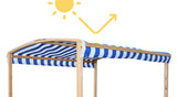 Playfort 2 Wooden Sandpit with Blue Sun Canopy - Lifespan Kids