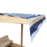 Skipper Wooden Sandpit with UV Shade Canopy - Lifespan Kids