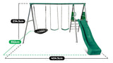 Europa Steel Swing Set (Green Slide) - Lifespan Kids