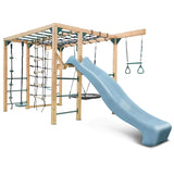 Lifespan Kids Climbing Frame Orangutan Climbing Frame Cube Play Centre with Pastel Blue Slide - Lifespan Kids 9347166086464 LKPC-ORAN-PB Orangutan Climbing Frame Cube Playset with Pastel Blue Slide -Lifespan Kids Happy Active Kids Australia