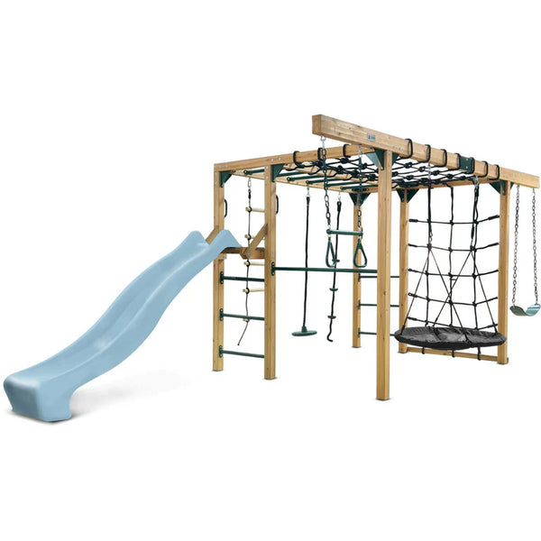 Lifespan Kids Climbing Frame Orangutan Climbing Frame Cube Play Centre with Pastel Blue Slide - Lifespan Kids 9347166086464 LKPC-ORAN-PB Orangutan Climbing Frame Cube Playset with Pastel Blue Slide -Lifespan Kids Happy Active Kids Australia