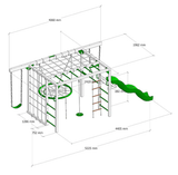 Lifespan Kids Climbing Frame Orangutan Climbing Frame Cube Play Centre with Pastel Green Slide - Lifespan Kids 9347166086471 LKPC-ORAN-PG Orangutan Climbing Frame Cube Playset with Pastel Green Slide -Lifespan Kids Happy Active Kids Australia