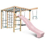 Lifespan Kids Climbing Frame Orangutan Climbing Frame Cube Play Centre with Pastel Pink Slide - Lifespan Kids 9347166086488 LKPC-ORAN-PP Orangutan Climbing Frame Cube Playset with Pastel Pink Slide -Lifespan Kids Happy Active Kids Australia