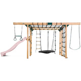 Lifespan Kids Climbing Frame Orangutan Climbing Frame Cube Play Centre with Pastel Pink Slide - Lifespan Kids 9347166086488 LKPC-ORAN-PP Orangutan Climbing Frame Cube Playset with Pastel Pink Slide -Lifespan Kids Happy Active Kids Australia