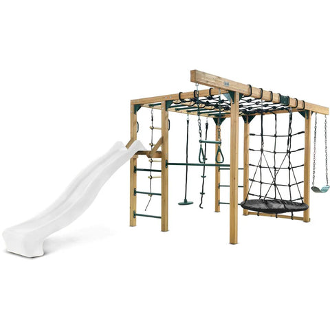 Lifespan Kids Climbing Frame Orangutan Climbing Frame Cube Play Centre with White Slide - Lifespan Kids 9347166086495 LKPC-ORAN-PW Orangutan Climbing Frame Cube Playset with White Slide -Lifespan Kids Happy Active Kids Australia