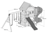 Lifespan Kids Outdoor Play Equipment Claremont Playcentre Cubby with swings and tube slide in green - Lifespan Kids 9347166086037 LKPC-CLARE-GN Claremont Playcentre Cubby with swings and tube slide in green - Lifespan Kids Happy Active Kids Australia