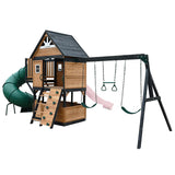 Lifespan Kids Outdoor Play Equipment Claremont Playset Cubby with swings, tube slide and 2.2m slide in pink - Lifespan Kids 9347166086068 LKPC-CLARE-PP Claremont Playset Cubby with swings, tube slide & 2.2m slide in pink - Lifespan Kids Happy Active Kids Australia