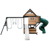 Lifespan Kids Outdoor Play Equipment Claremont Playset Cubby with swings, tube slide and 2.2m slide in white - Lifespan Kids 9347166086075 LKPC-CLARE-PW Claremont Playset Cubby with swings, tube slide & 2.2m slide in white - Lifespan Kids Happy Active Kids Australia