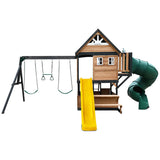 Lifespan Kids Outdoor Play Equipment Claremont Playset Cubby with swings, tube slide and 2.2m slide in yellow - Lifespan Kids 9347166086082 LKPC-CLARE-YL Claremont Playset Cubby with swings, tube slide & 2.2m slide in yellow - Lifespan Kids Happy Active Kids Australia
