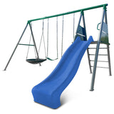 Lifespan Kids Outdoor Play Equipment Europa Steel Swing Set (Blue Slide) - Lifespan Kids - OUT OF STOCK eta TBA 9347166086655 LKSW-EUROPA-BU Buy online: Europa Steel Swing Set (Blue Slide) - Lifespan Kids Happy Active Kids Australia