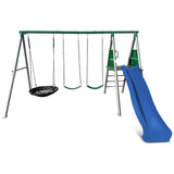 Lifespan Kids Outdoor Play Equipment Europa Steel Swing Set (Blue Slide) - Lifespan Kids - OUT OF STOCK eta TBA 9347166086655 LKSW-EUROPA-BU Buy online: Europa Steel Swing Set (Blue Slide) - Lifespan Kids Happy Active Kids Australia