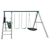 Lifespan Kids Outdoor Play Equipment Europa Steel Swing Set (Green Slide) - Lifespan Kids - OUT OF STOCK eta mid-late Oct (preorder available now) 9347166086662 LKSW-EUROPA-GN Buy online: Europa Steel Swing Set (Green Slide) - Lifespan Kids Happy Active Kids Australia