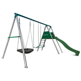 Lifespan Kids Outdoor Play Equipment Europa Steel Swing Set (Green Slide) - Lifespan Kids - OUT OF STOCK eta mid-late Oct (preorder available now) 9347166086662 LKSW-EUROPA-GN Buy online: Europa Steel Swing Set (Green Slide) - Lifespan Kids Happy Active Kids Australia