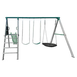 Lifespan Kids Outdoor Play Equipment Europa Steel Swing Set (Pastel Green Slide) - Lifespan Kids 9347166086686 LKSW-EUROPA-PG Buy online: Europa Steel Swing Set (Pastel Green Slide) - Lifespan Kids Happy Active Kids Australia