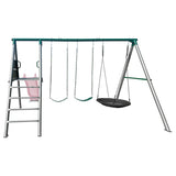 Lifespan Kids Outdoor Play Equipment Europa Steel Swing Set (Pastel Pink Slide) - Lifespan Kids 9347166086693 LKSW-EUROPA-PP Buy online: Europa Steel Swing Set (Pastel Pink Slide) - Lifespan Kids Happy Active Kids Australia