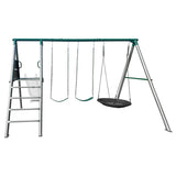 Lifespan Kids Outdoor Play Equipment Europa Steel Swing Set (White Slide) - Lifespan Kids 9347166086709 LKSW-EUROPA-PW Buy online: Europa Steel Swing Set (White Slide) - Lifespan Kids Happy Active Kids Australia