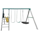 Lifespan Kids Outdoor Play Equipment Europa Steel Swing Set (Yellow Slide) - Lifespan Kids 9347166086716 LKSW-EUROPA-YL Buy online: Europa Steel Swing Set (Yellow Slide) - Lifespan Kids Happy Active Kids Australia
