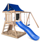 Lifespan Kids Outdoor Play Equipment Hazelbrook Play Centre with swing set & 1.8m blue slide - Lifespan Kids 9347166085436 LKPC-HAZEL-BU Hazelbrook Play Centre with swing set & 1.8m blue slide - Lifespan Kids Happy Active Kids Australia