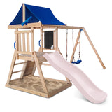 Lifespan Kids Outdoor Play Equipment Hazelbrook Play Centre with swing set & 1.8m pastel pink slide - Lifespan Kids 9347166092793 LKPC-HAZEL-PP Hazelbrook Play Centre with swing set & 1.8m pastel pink slide - Lifespan Kids Happy Active Kids Australia