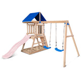 Lifespan Kids Outdoor Play Equipment Hazelbrook Play Centre with swing set & 1.8m pastel pink slide - Lifespan Kids 9347166092793 LKPC-HAZEL-PP Hazelbrook Play Centre with swing set & 1.8m pastel pink slide - Lifespan Kids Happy Active Kids Australia
