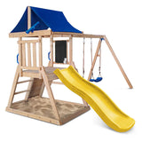 Lifespan Kids Outdoor Play Equipment Hazelbrook Play Centre with swing set & 1.8m yellow slide - Lifespan Kids 9347166085443 LKPC-HAZEL-YL Hazelbrook Play Centre with swing set & 1.8m yellow slide - Lifespan Kids Happy Active Kids Australia