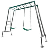 Lifespan Kids Outdoor Play Equipment Stanley Steel 2-in-1 Monkey Bars & Swing Set - Lifespan Kids 9347166078308 LKMB-STAN-SET Stanley Steel 2-in-1 Monkey Bars & Swing Set - Lifespan Kids Happy Active Kids Australia