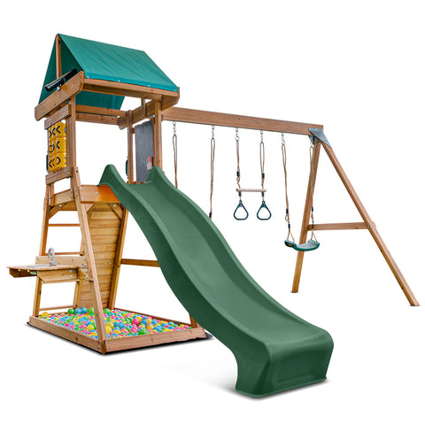 Lifespan Kids Play Centres Birmingham Play Centre with Green Slide - Lifespan Kids - OUT OF STOCK eta early-mid Oct (preorder available now) 9347166085894 LKPC-BIRM-GN Buy online : Birmingham Play Centre with Green Slide - Lifespan Kids Happy Active Kids Australia