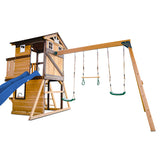 Lifespan Kids Play Centres Darlington Play Centre Swing Set with Blue Slide - Lifespan Kids - OUT OF STOCK eta TBA 9347166086167 LKPC-DARL-BU Darlington Play Centre Swing Set with Blue Slide - Lifespan Kids - OUT OF STOCK eta TBA Happy Active Kids Australia