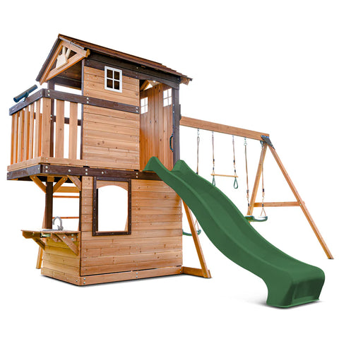 Lifespan Kids Play Centres Darlington Play Centre Swing Set with Green Slide - Lifespan Kids - OUT OF STOCK eta mid-late Oct (preorder available now) 9347166086174 LKPC-DARL-GN Darlington Play Centre Swing Set with Green Slide - Lifespan Kids - OUT OF STOCK eta mid-late Oct (preorder available now) Happy Active Kids Australia