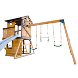 Lifespan Kids Play Centres Darlington Play Centre Swing Set with Pastel Blue Slide - Lifespan Kids 9347166086181 LKPC-DARL-PB Darlington Play Centre Swing Set with Pastel Blue Slide - Lifespan Kids Happy Active Kids Australia