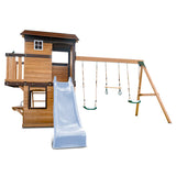 Lifespan Kids Play Centres Darlington Play Centre Swing Set with Pastel Blue Slide - Lifespan Kids 9347166086181 LKPC-DARL-PB Darlington Play Centre Swing Set with Pastel Blue Slide - Lifespan Kids Happy Active Kids Australia